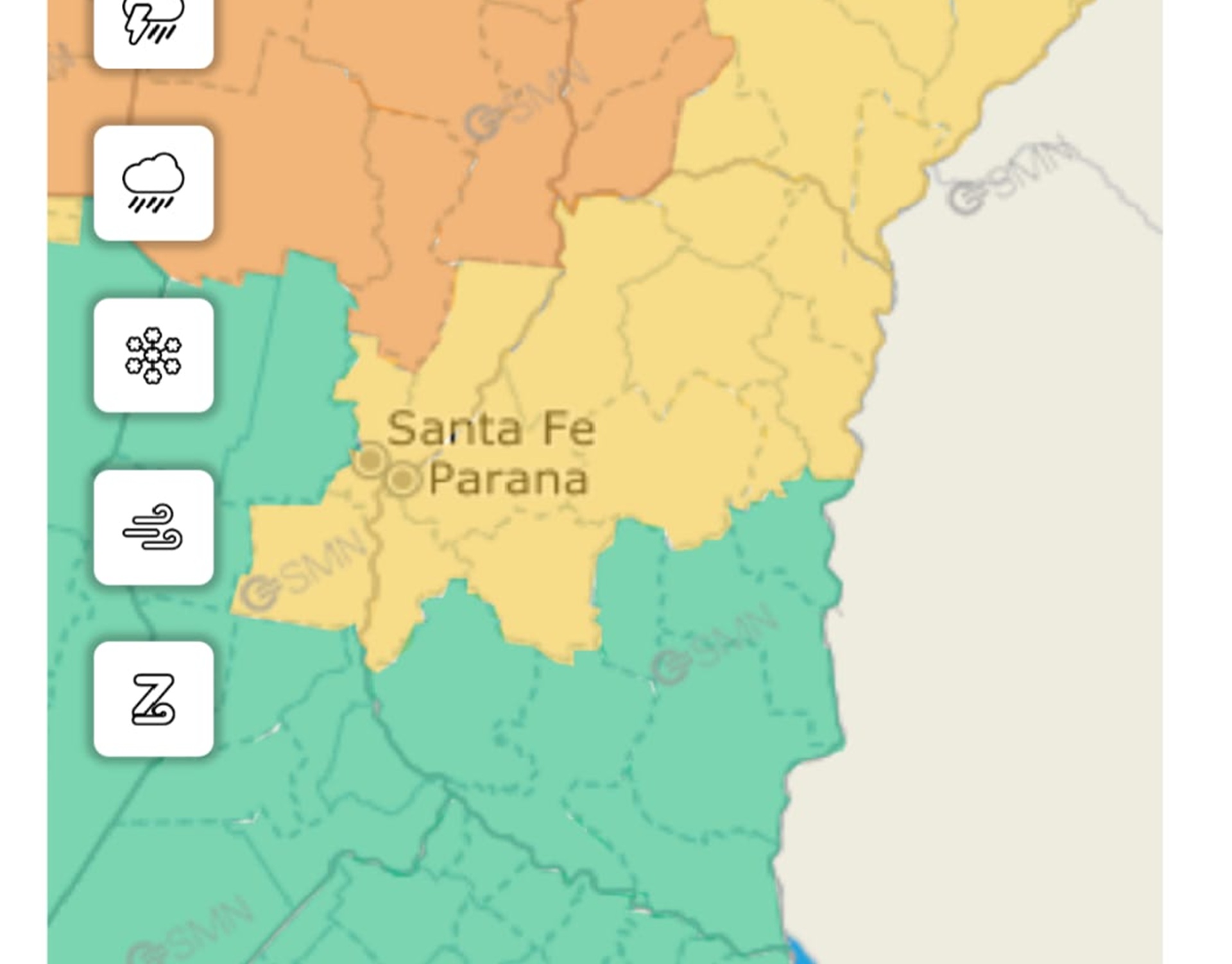 Emitieron una alerta por lluvias y tormentas para este viernes